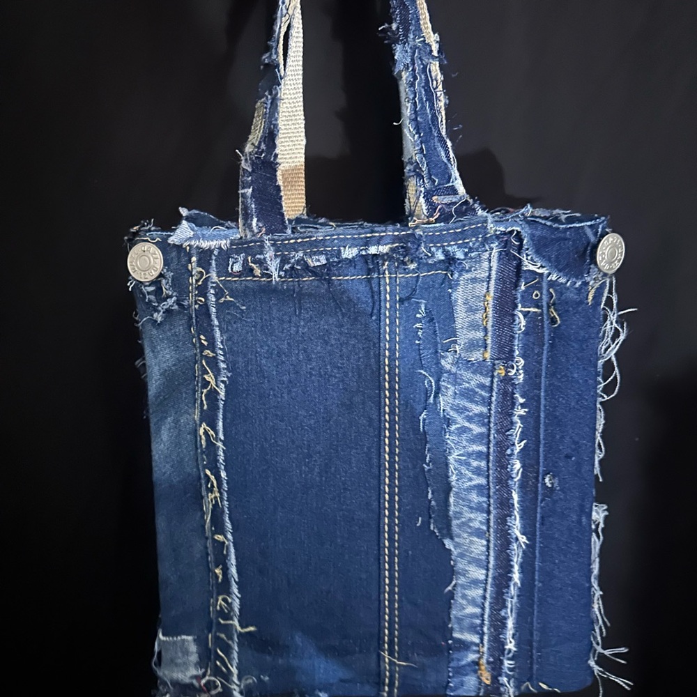 Handcrafted Denim Patchwork Tote - image 2